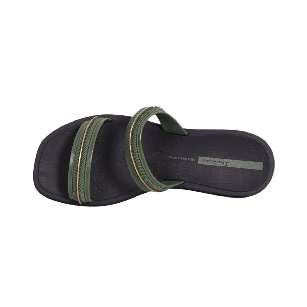 Chinelo Feminino Ipanema Glow Slide Preto E Verde Preto/Verde 4