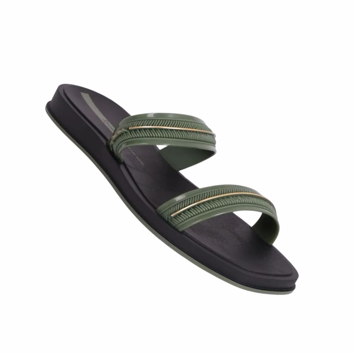 Chinelo Feminino Ipanema Glow Slide Preto E Verde Preto/Verde 7