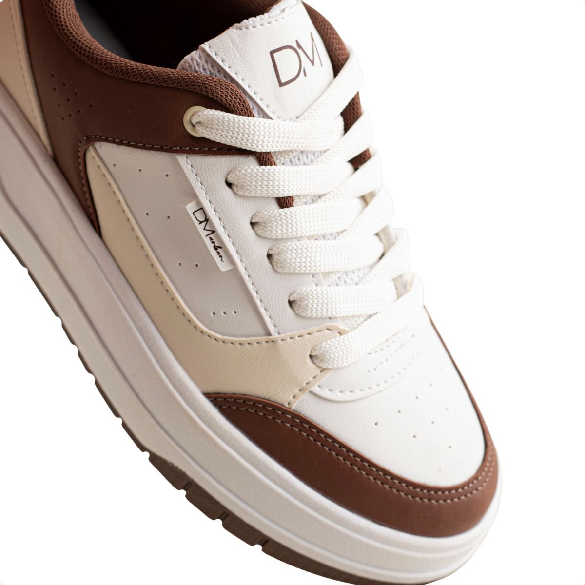 Tênis Dm Marrom & Creme Branco/Bege/Marrom 3
