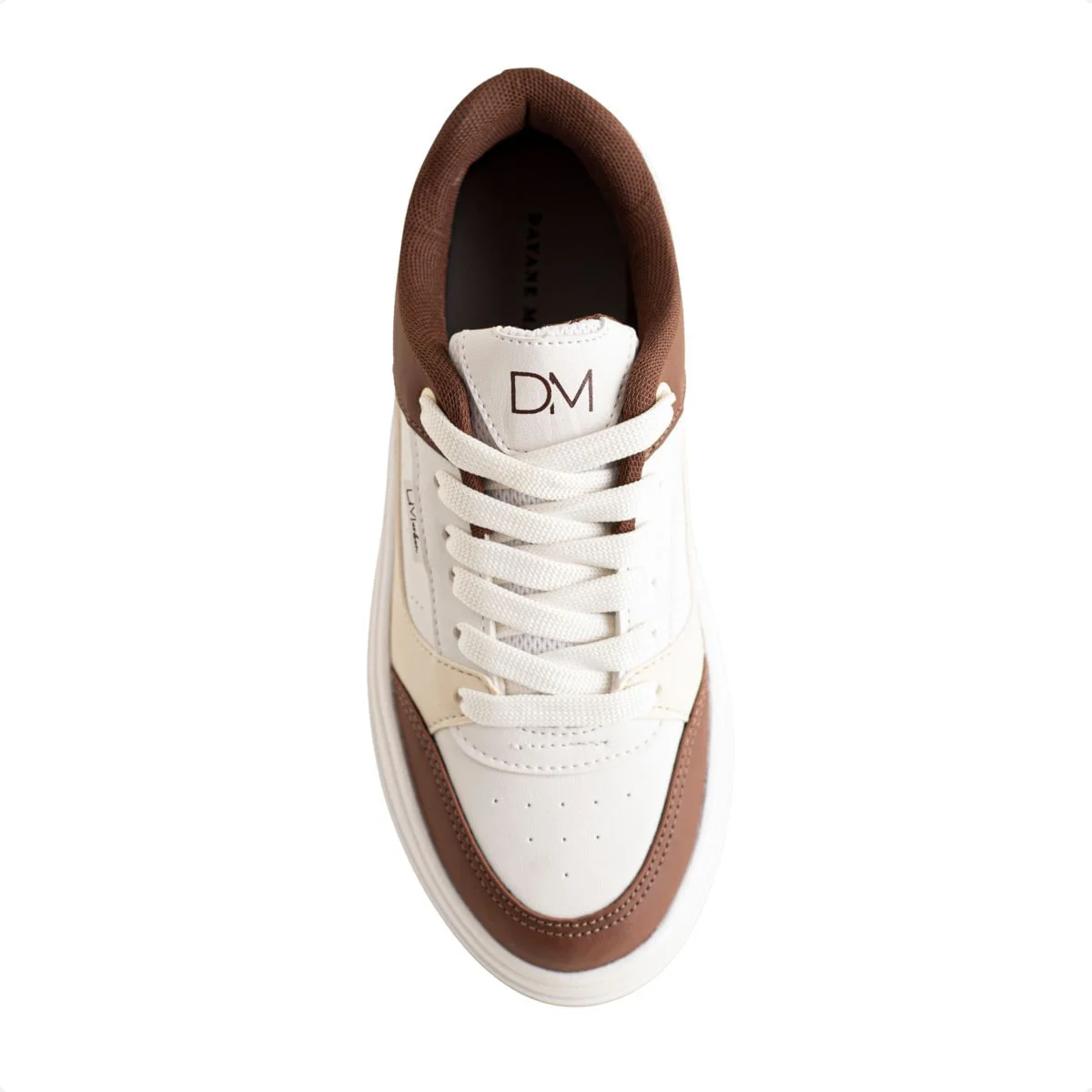 Tênis Dm Marrom & Creme Branco/Bege/Marrom 6