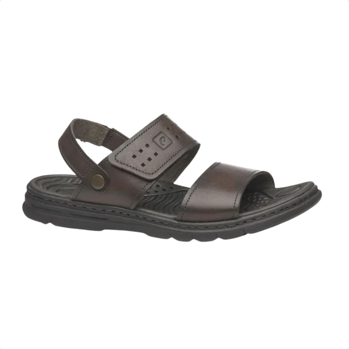 Sandália Masculina Em Couro Pegada Marrom