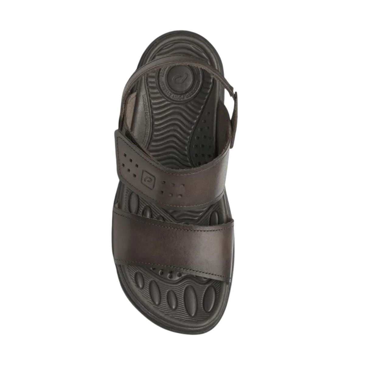 Sandália Masculina Em Couro Pegada Marrom Marrom 6