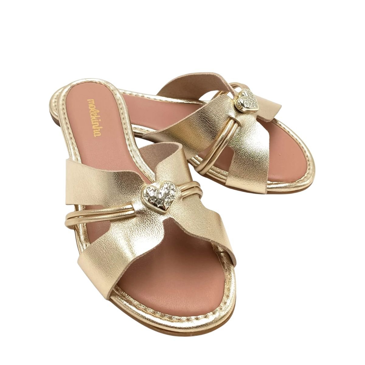 Tamanco Infantil Rasteiro Molekinha Dourado Dourado 5