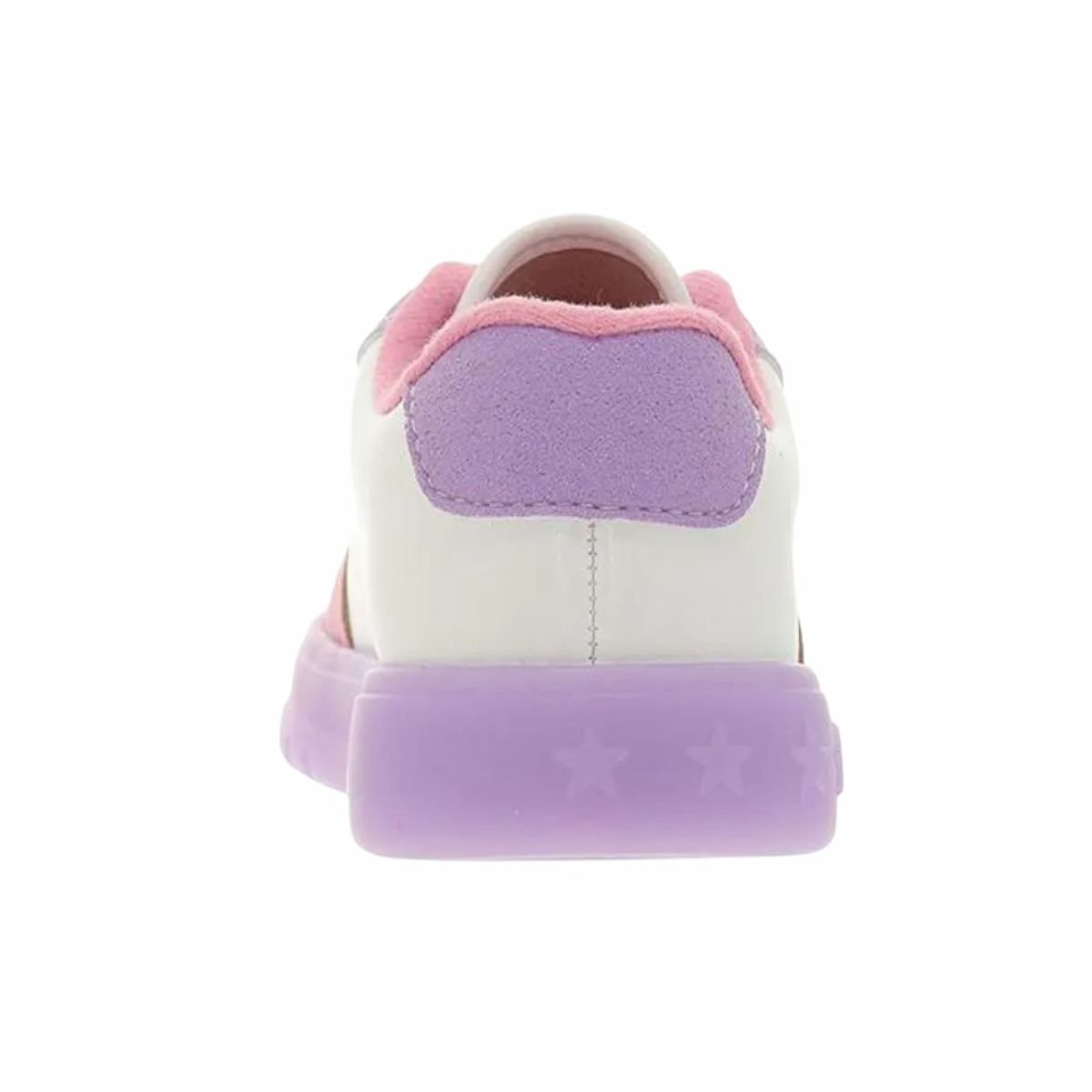 Tênis Casual Infantil Molekinha Led Branco E Lilás Branco/Roxo/Rosa 7