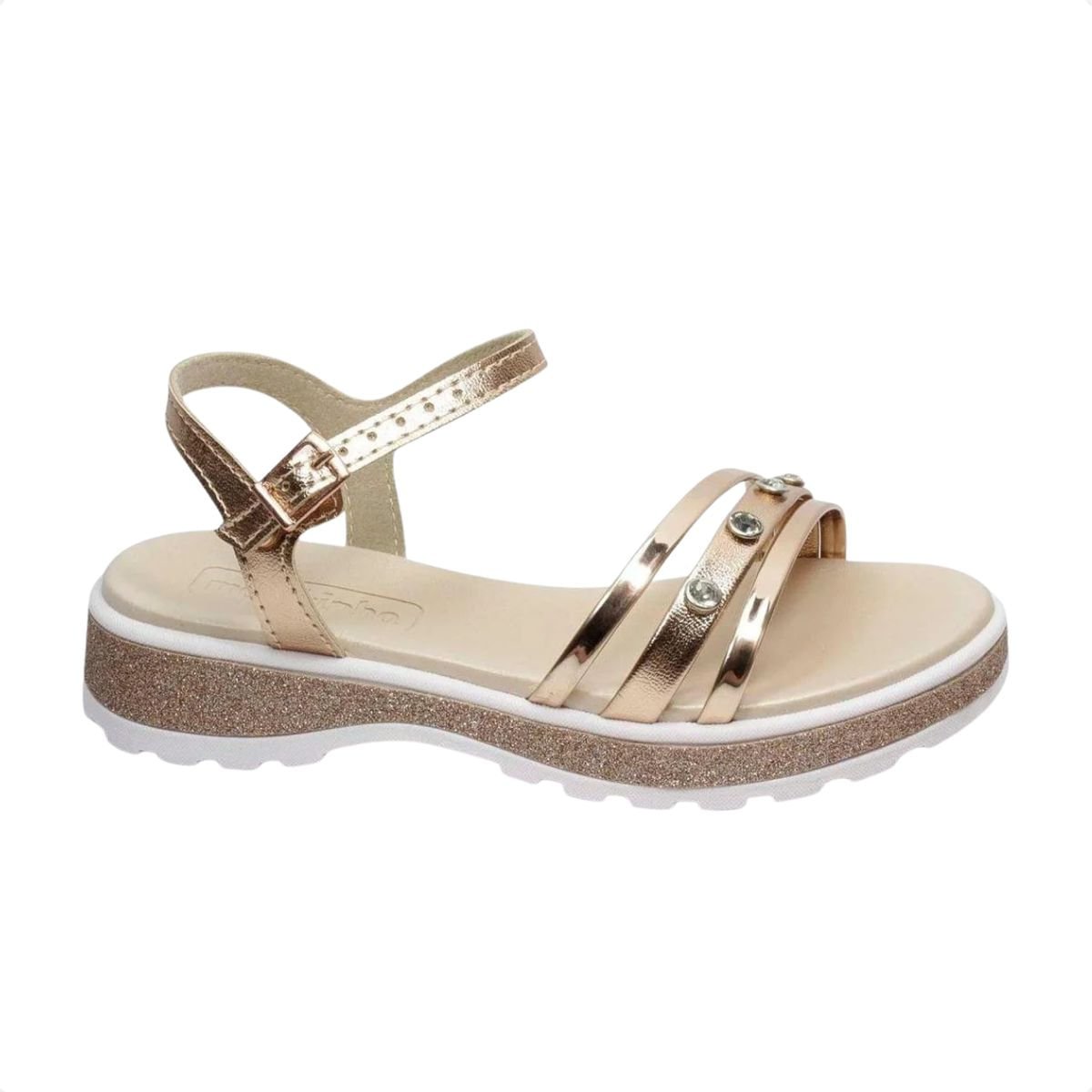 Sandália Infantil Papete Molekinha Dourada Dourado 1