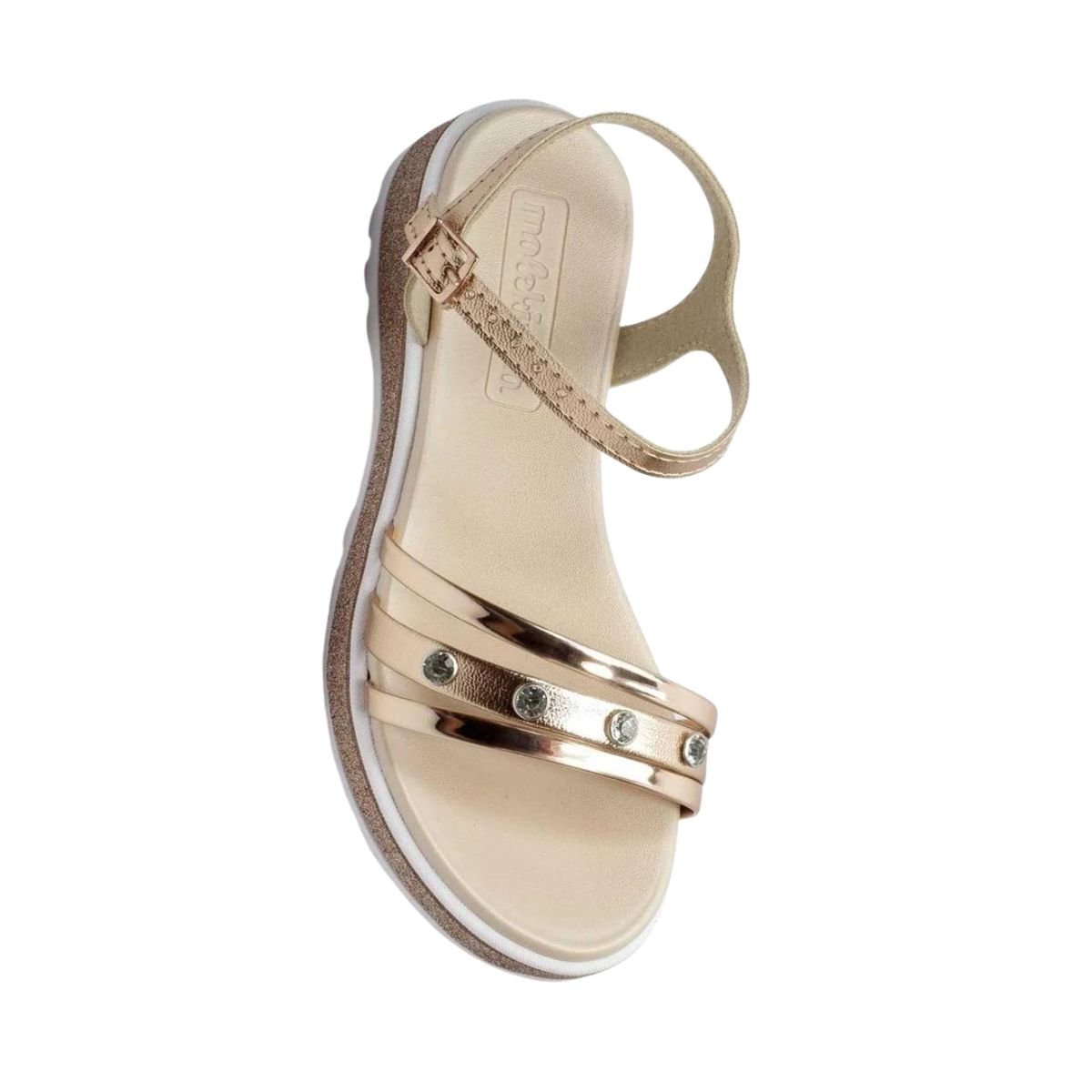 Sandália Infantil Papete Molekinha Dourada Dourado 6