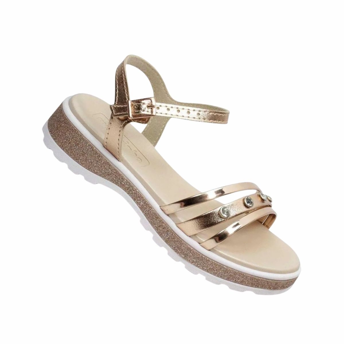 Sandália Infantil Papete Molekinha Dourada Dourado 7
