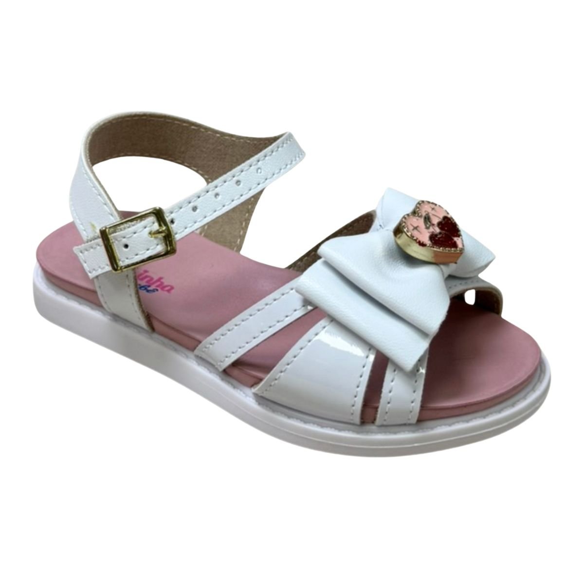 Sandália Infantil Rasteira Molekinha Branca Branco 2
