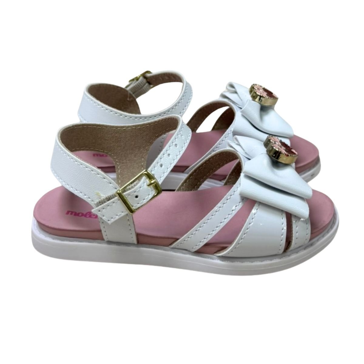 Sandália Infantil Rasteira Molekinha Branca Branco 3