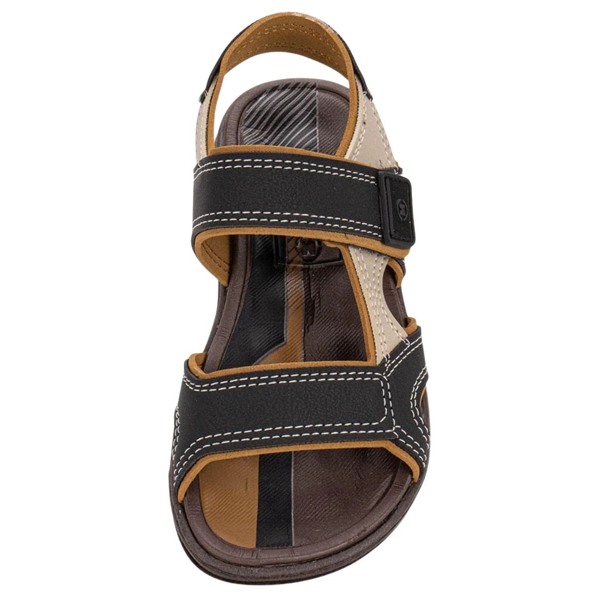 Sandália Infantil Papete Molekinho Preta E Marrom Azul/Marrom 3