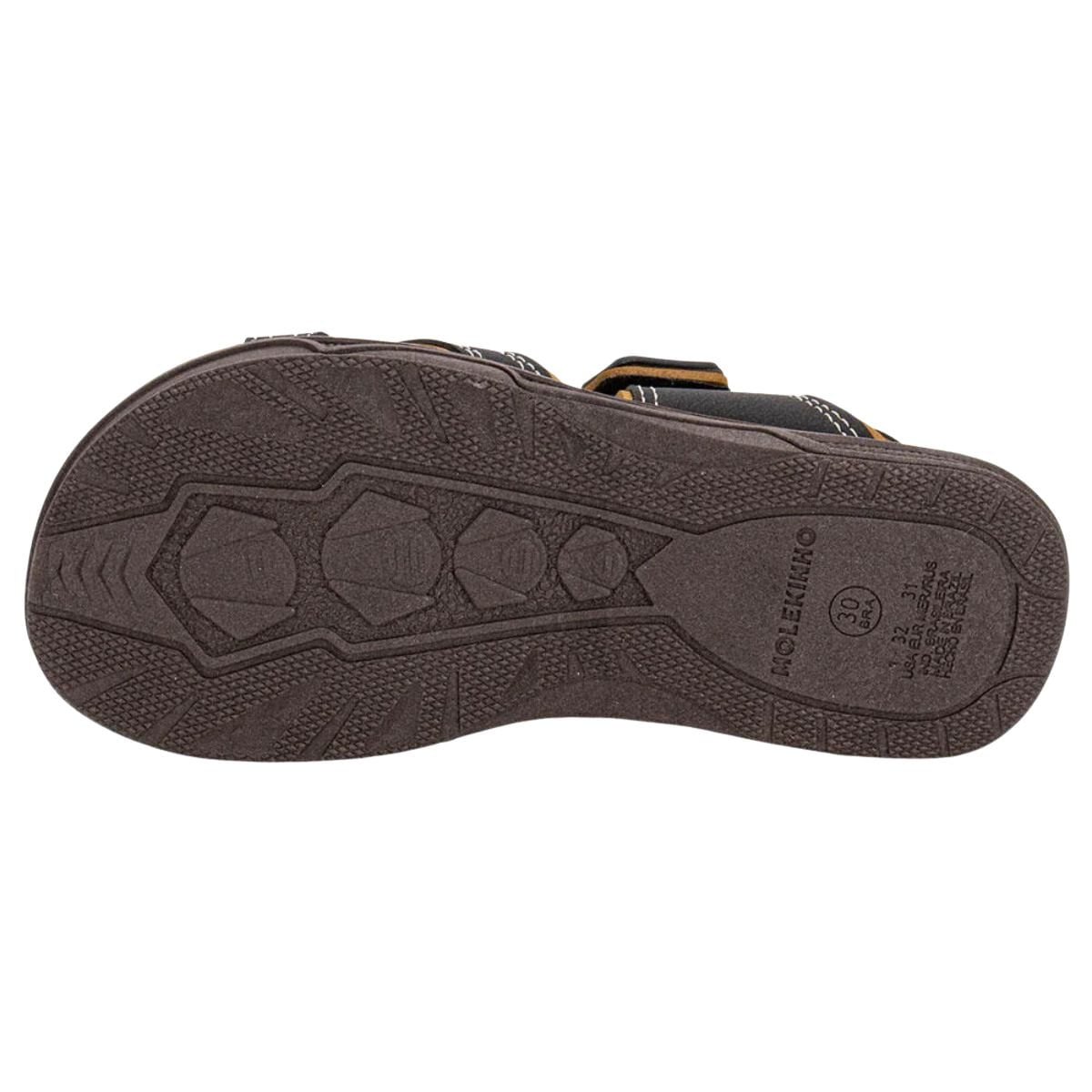 Sandália Infantil Papete Molekinho Preta E Marrom Azul/Marrom 4