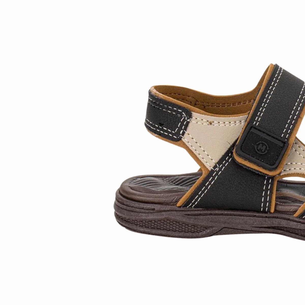 Sandália Infantil Papete Molekinho Preta E Marrom Azul/Marrom 7