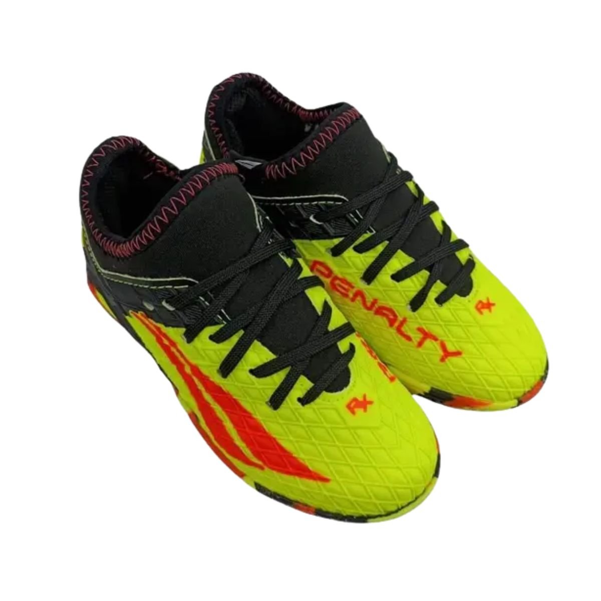 Chuteira Indoor Infantil Penalty Rx Locker Amarela Amarelo/Preto/Laranja 2