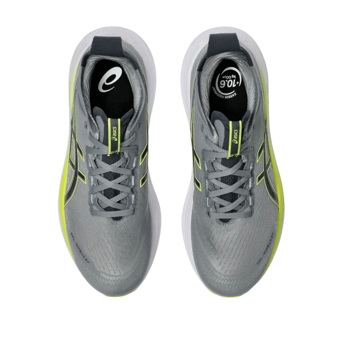 Tênis Running Masculino Asics Gel-Nimbus 27 Cinza Cinza/Amarelo 3