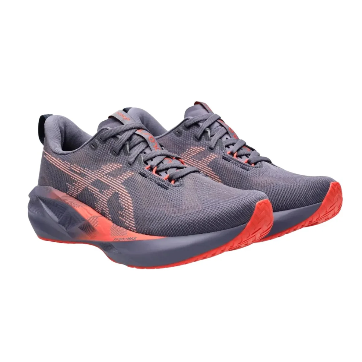 Tênis Running Feminino Asics Novablast 5 Roxo Cinza/Laranja 2