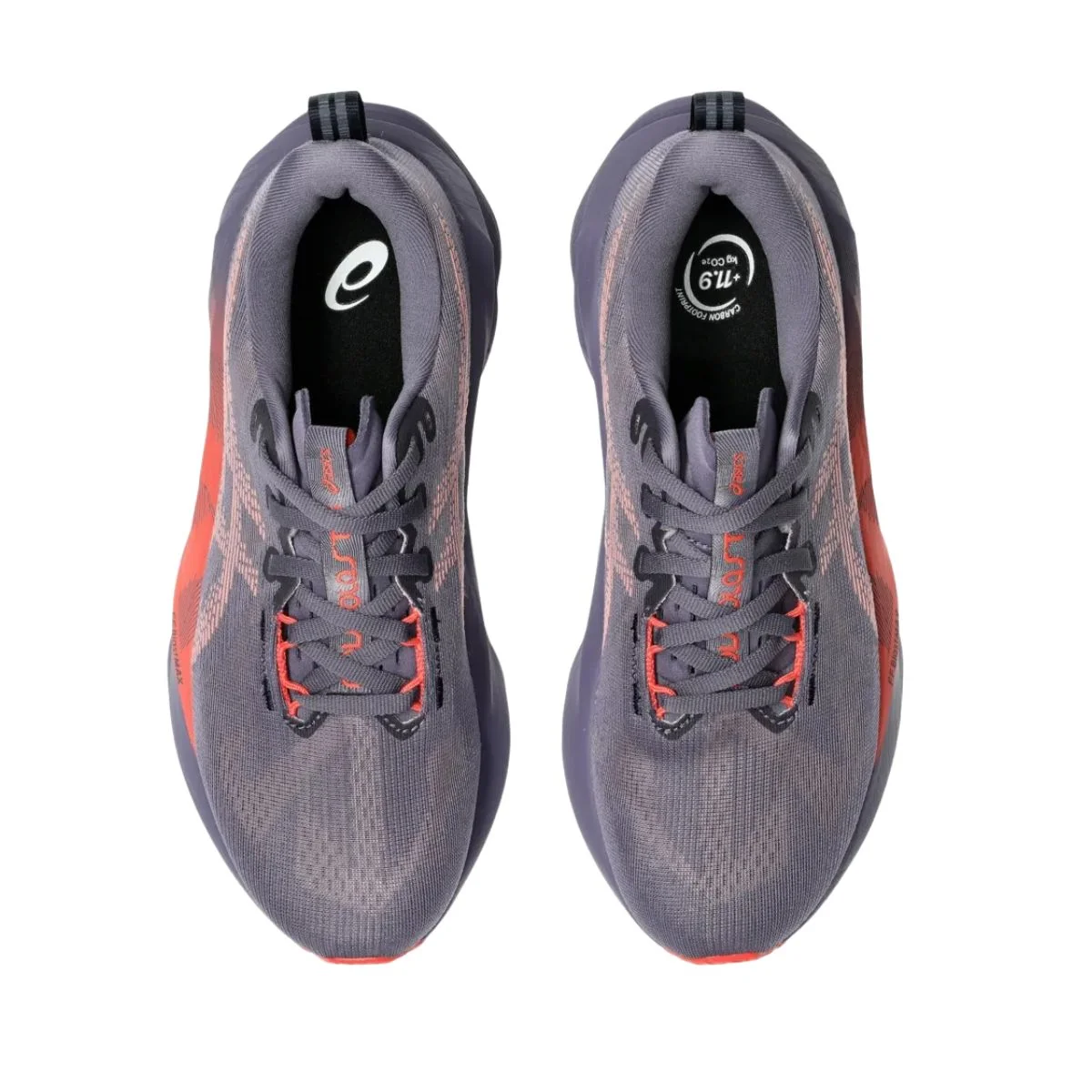 Tênis Running Feminino Asics Novablast 5 Roxo Cinza/Laranja 3