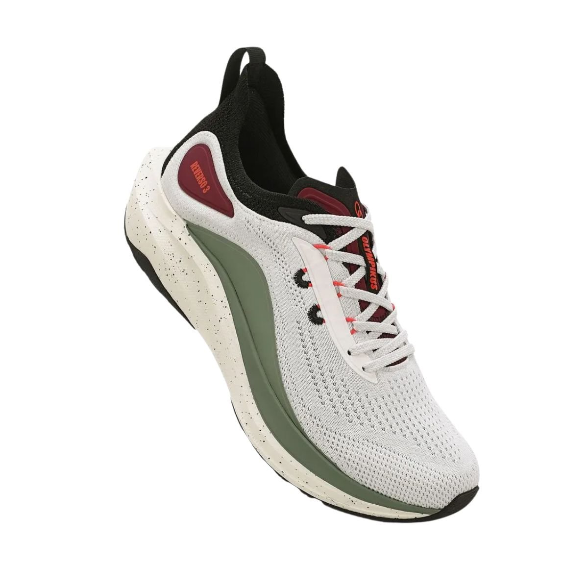 Tênis Running Masculino Olympikus Reverso 3 Branco Branco/Preto/Verde 2