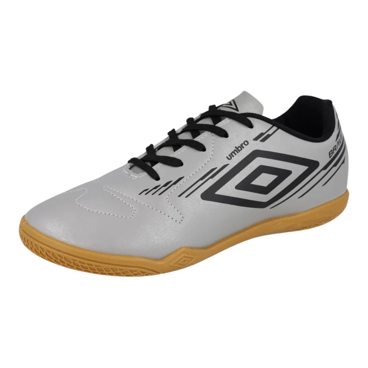 Chuteira Indoor Masculina Umbro Brave Júnior Cinza Cinza/Preto 5