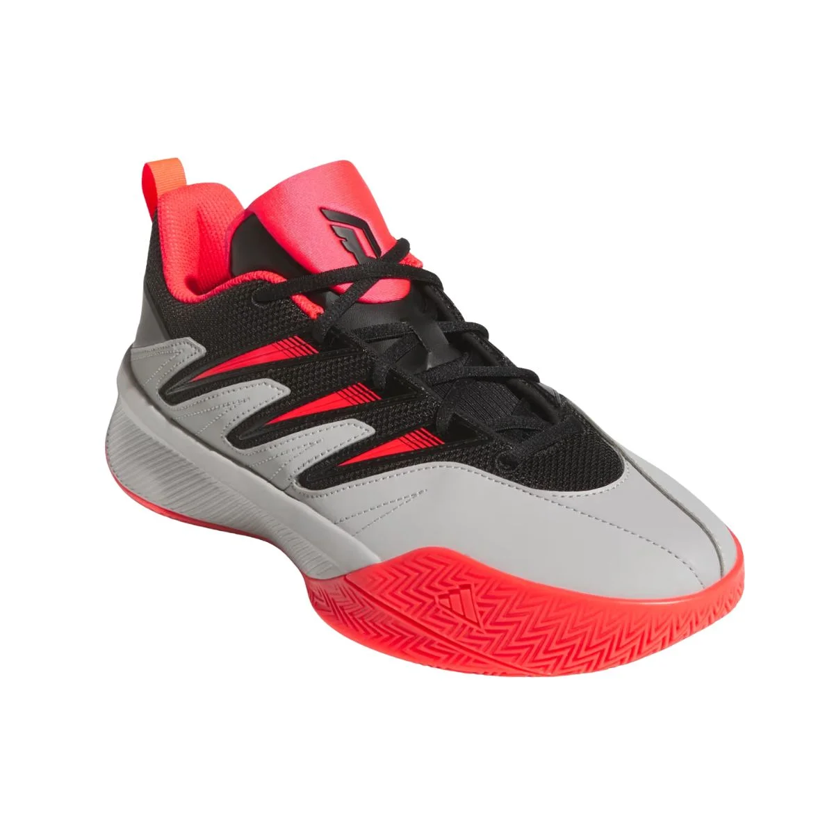 Tênis Basketball Masculino Adidas Dame Certified 3 Cinza E Veremlho Branco/Preto/Laranja 2