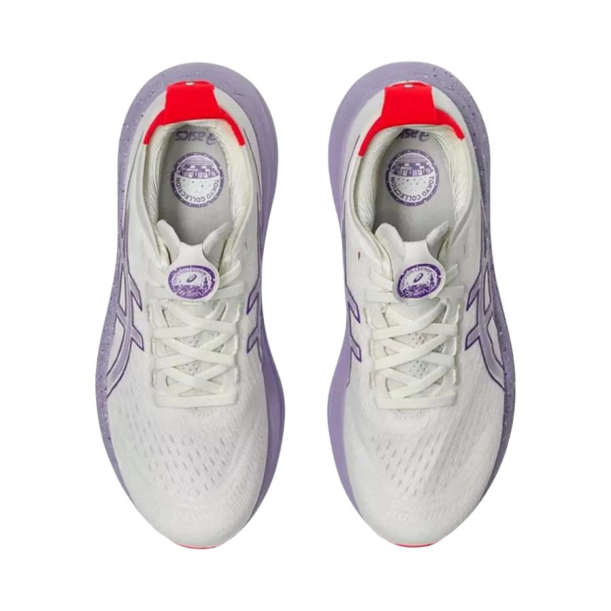 Tênis Running Feminino Asics Nimbus 27 Tokyo Branco E Lilás Branco/Roxo 3