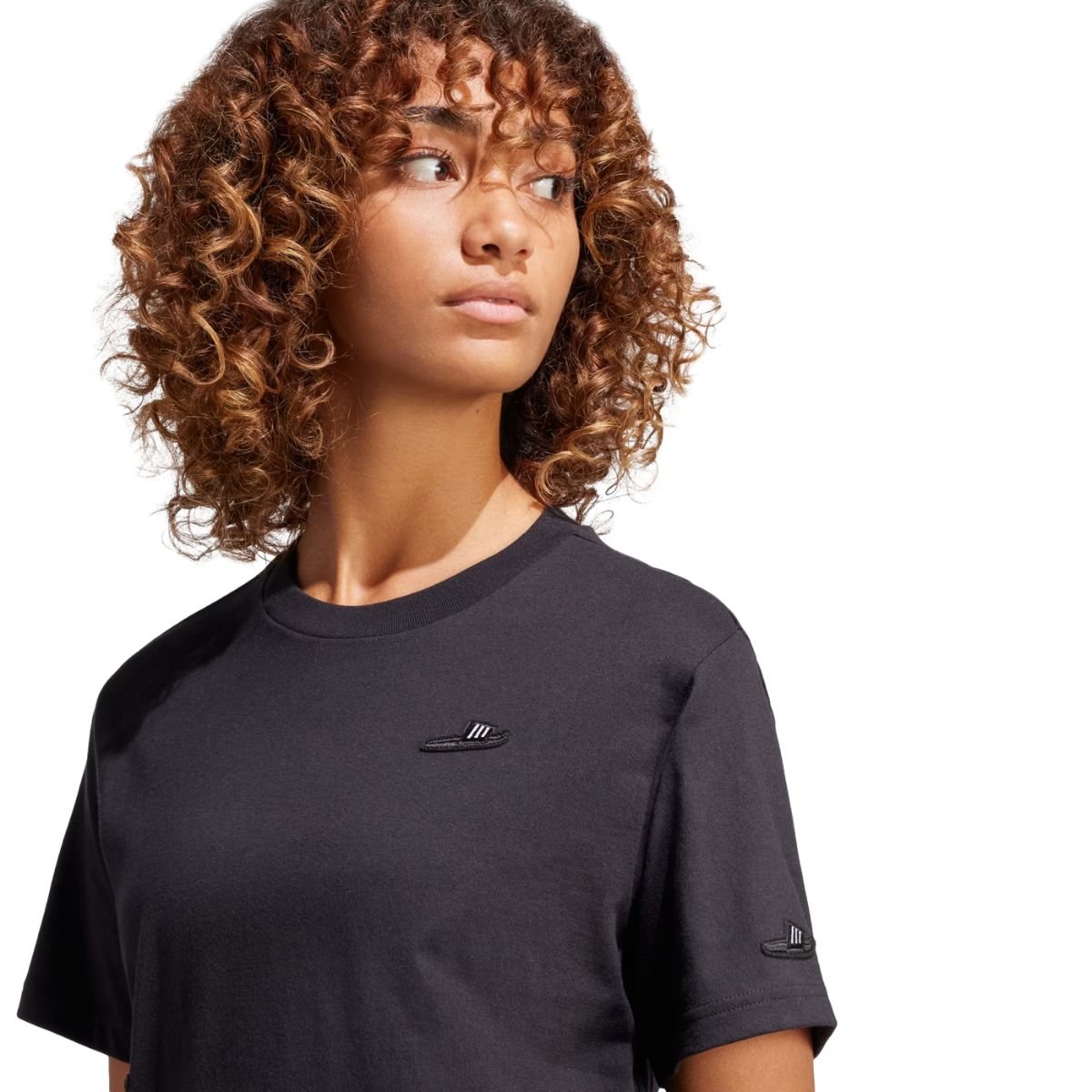 Camiseta Feminina Adidas Lounge Slide Tee Preta Preto 3