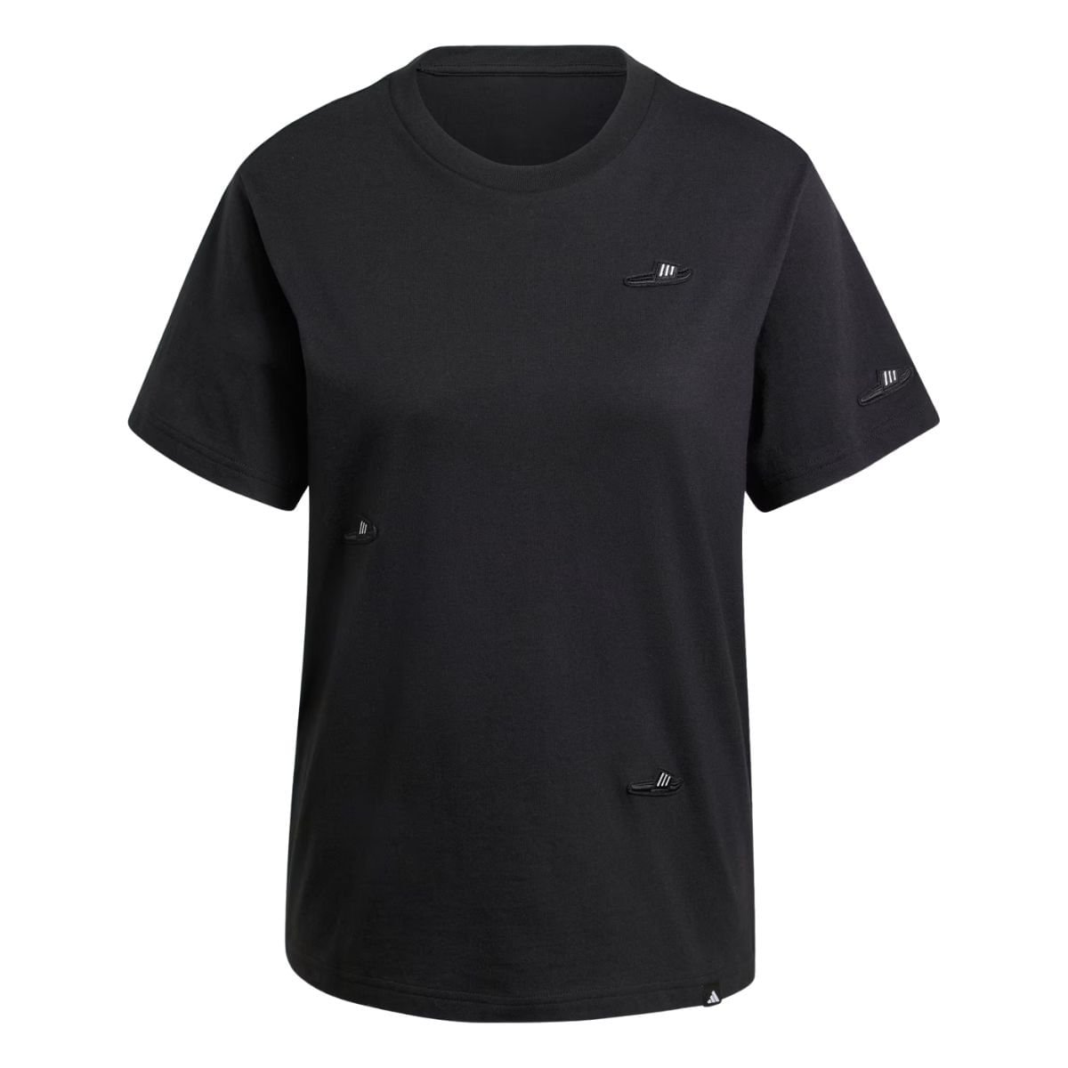 Camiseta Feminina Adidas Lounge Slide Tee Preta Preto 7