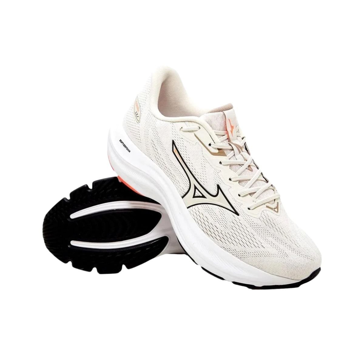 Tênis Running Feminino Mizuno Enigma 2 Bege Branco 2