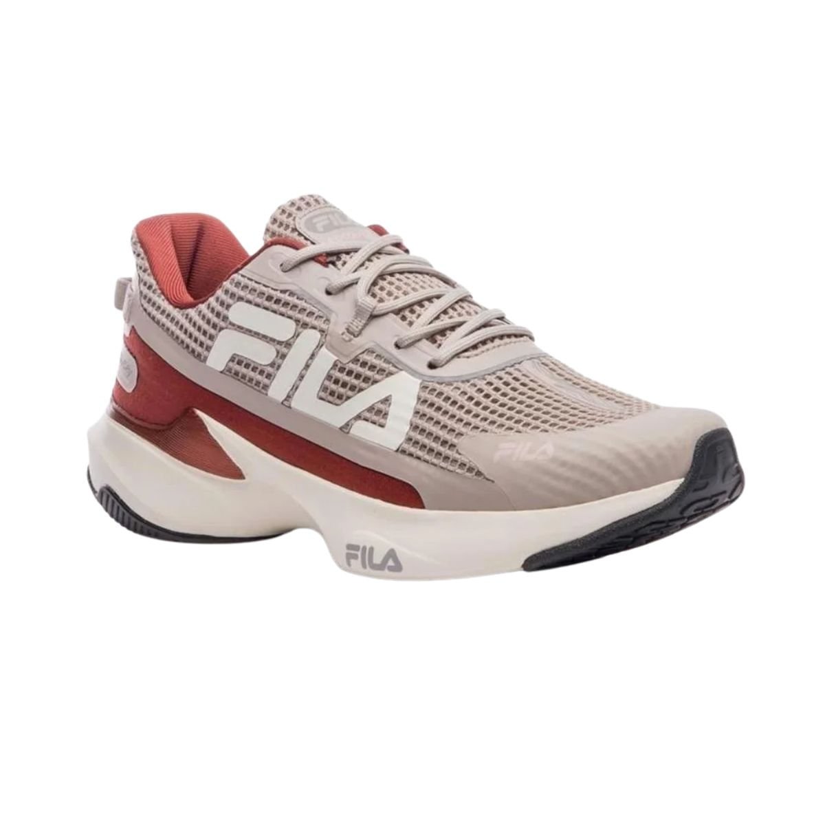 Tênis Running Feminino Fila Recovery Marrom Rosa/Bordô 2