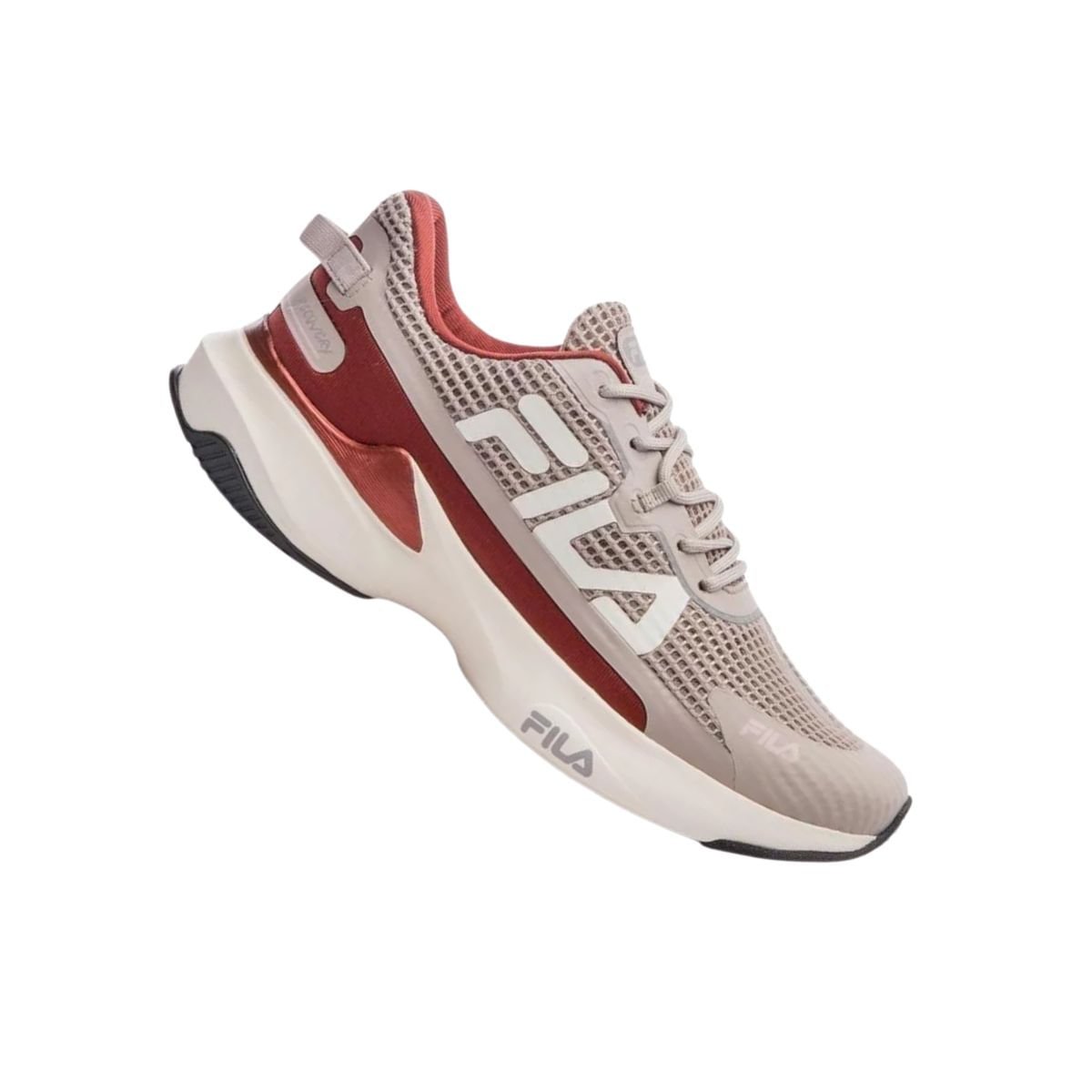 Tênis Running Feminino Fila Recovery Marrom Rosa/Bordô 7