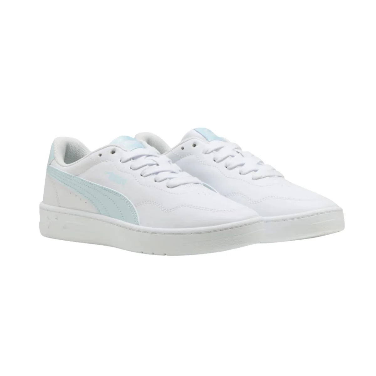 Tênis Casual Feminino Puma Court Lally Bdp Branco Branco/Verde 2