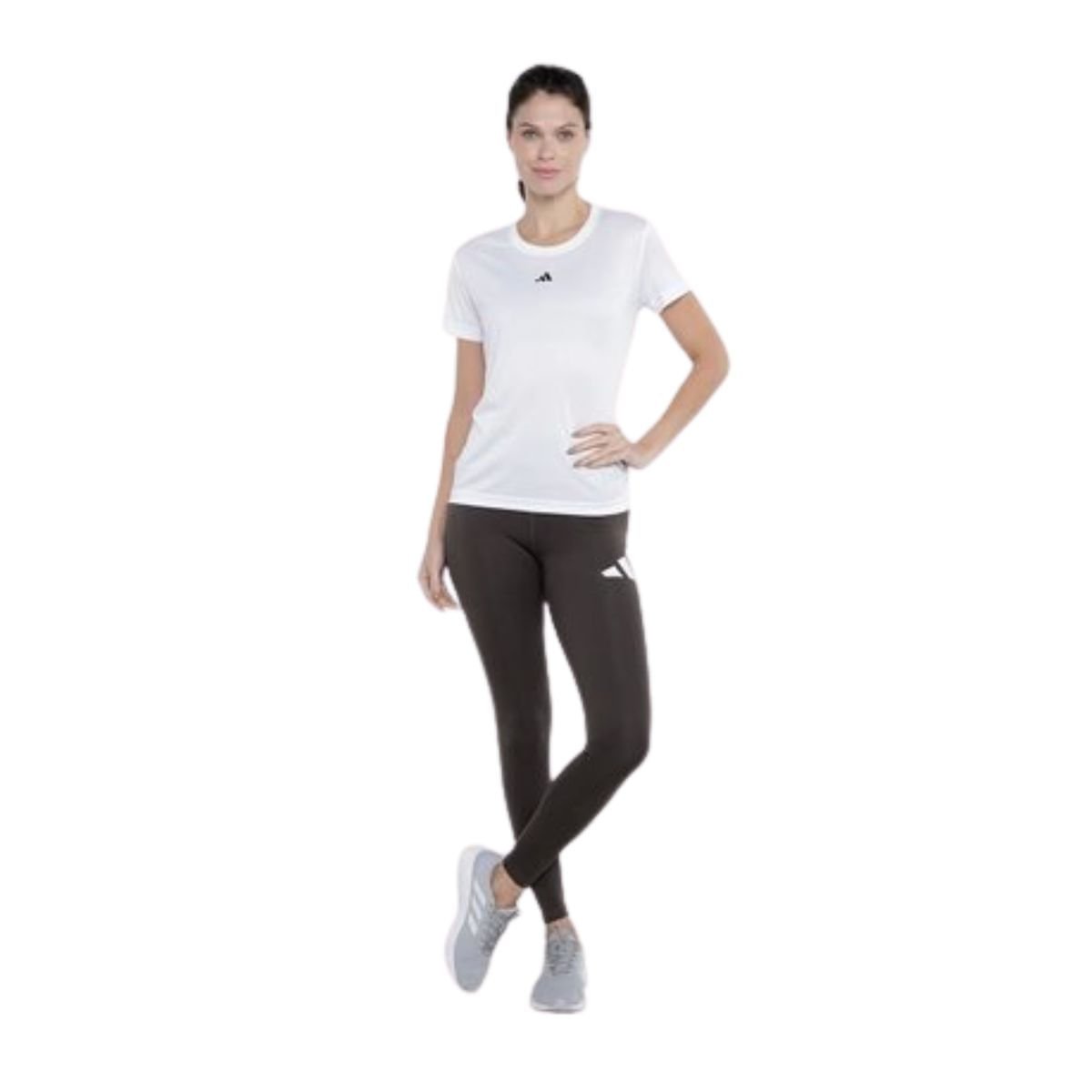 Camiseta Feminina Mc Adidas Tr Basic Tee Branca