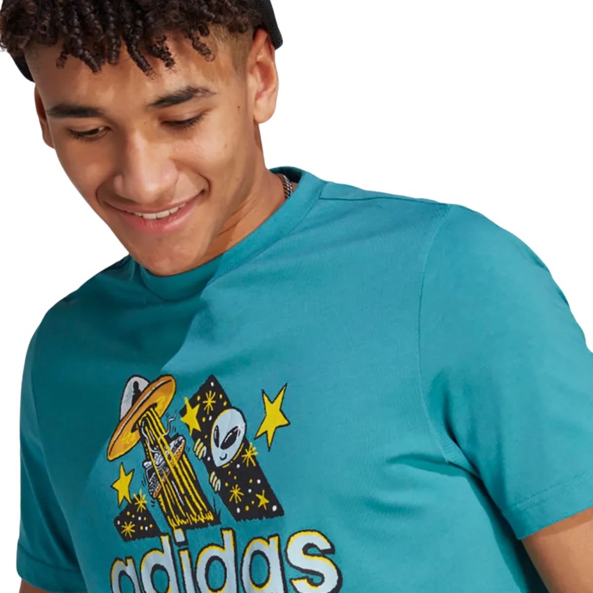 Camiseta Masculina Adidas Dream Doodle Fill Azul Verde 2