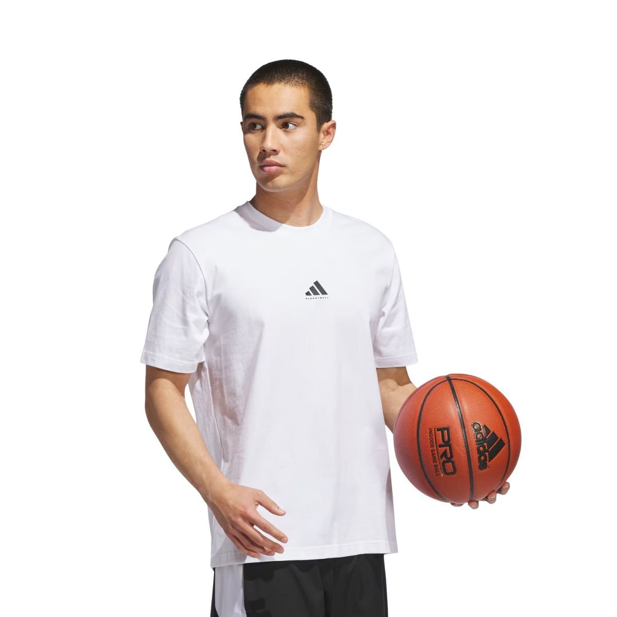 Camiseta Masculina Mc Basketball Adidas Branca Branco 2