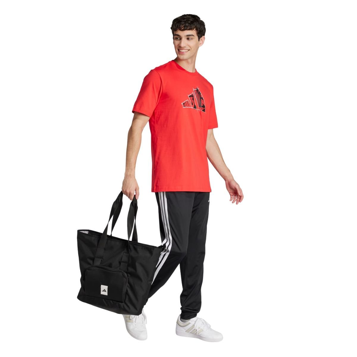 Camiseta Masculina Adidas Estampada Logo Vermelha Vermelho 2