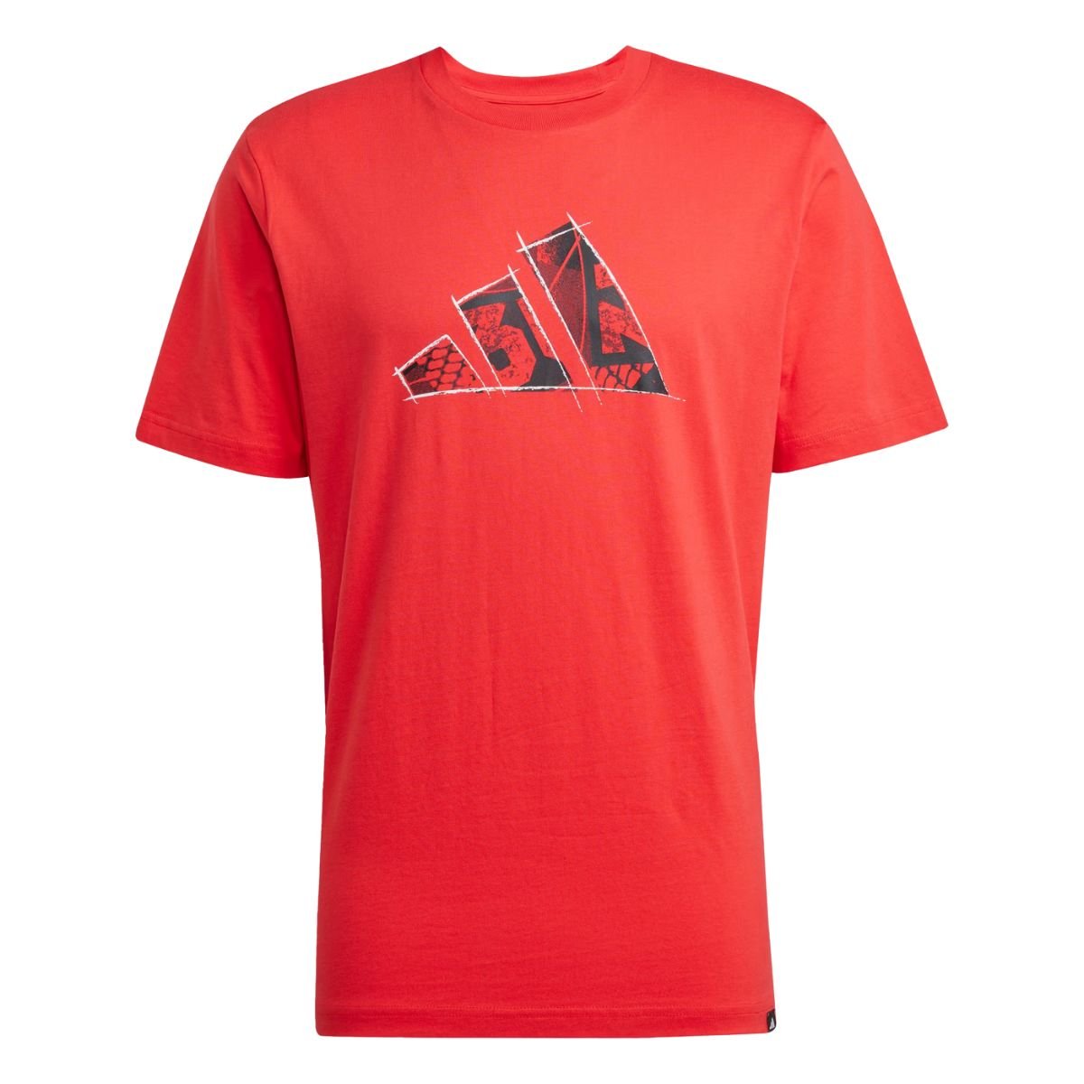 Camiseta Masculina Adidas Estampada Logo Vermelha Vermelho 6
