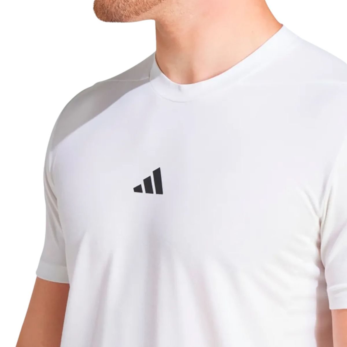 Camiseta Masculina Mc Treino Desidned For Training Adidas Branca Branco 2