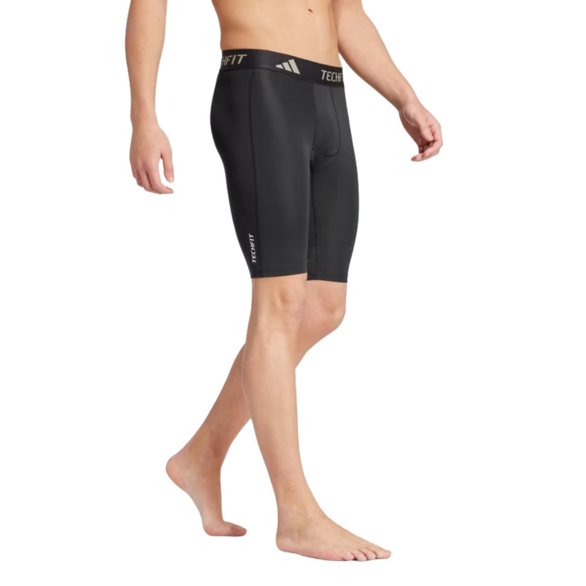 Bermuda Masculina Compressão Adidas Treino Techfit Preta Preto 2