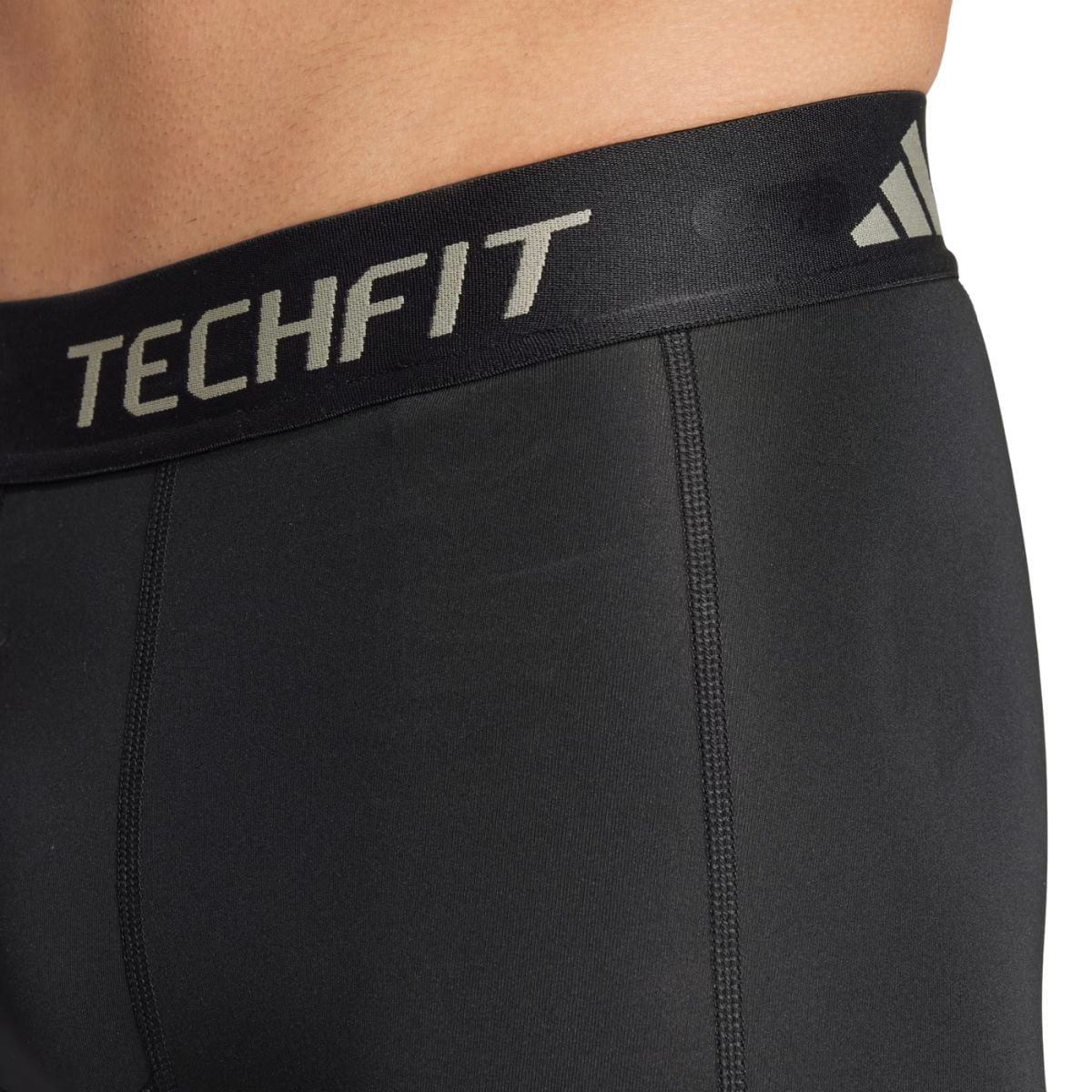 Bermuda Masculina Compressão Adidas Treino Techfit Preta Preto 4