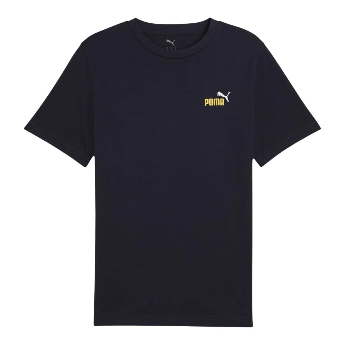 Camiseta Masculina Puma Essential 2 Color Small Logo Azul Preto 4