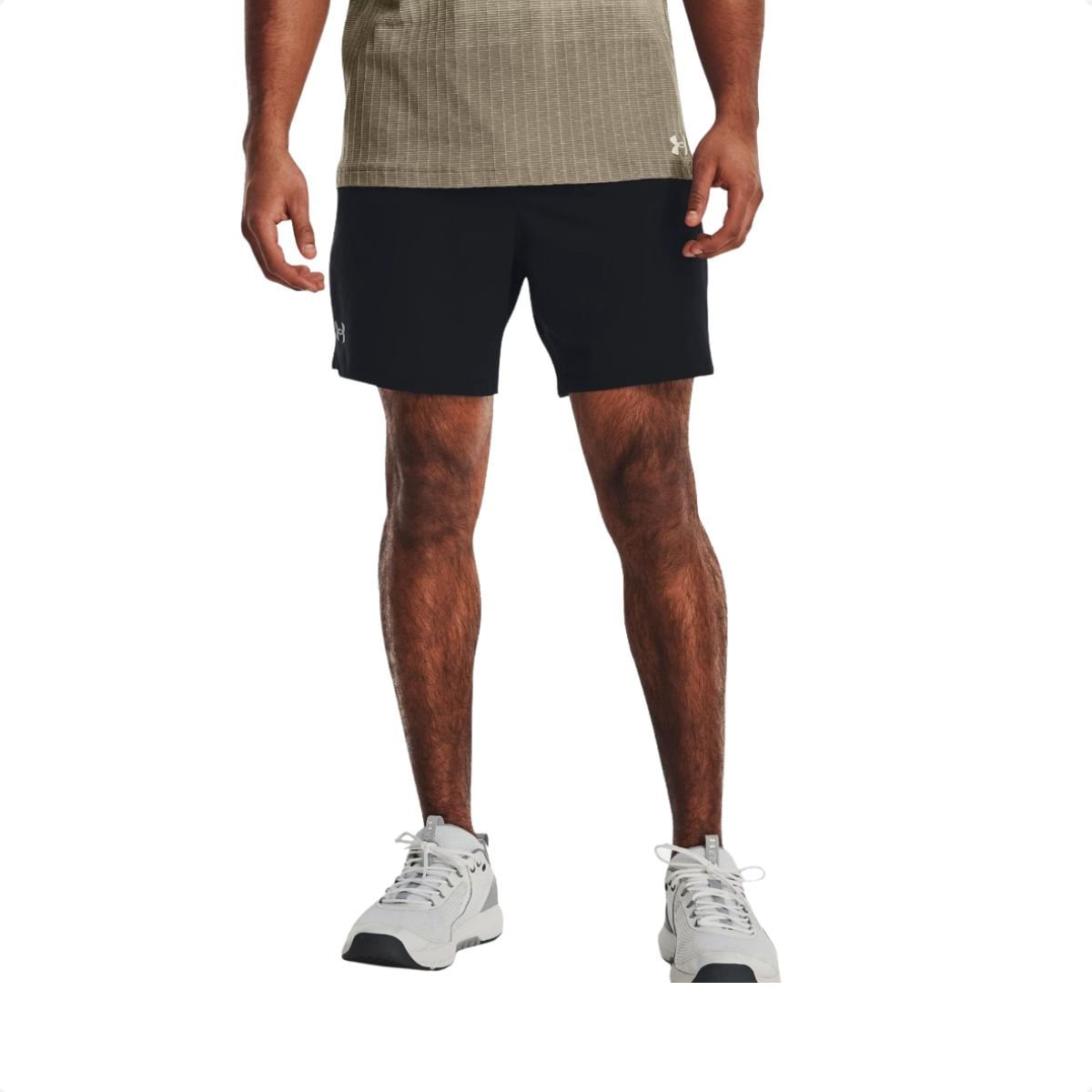 Bermuda Masculina Longa Under Armour Vanish Woven Preta Preto 5