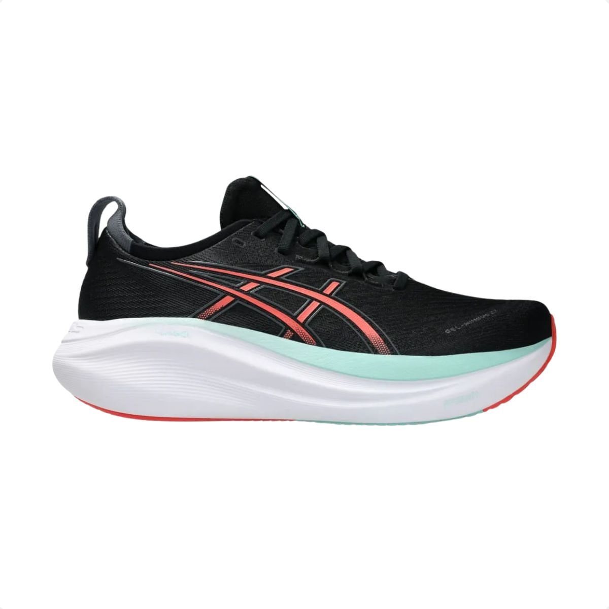 Tênis Running Masculino Asics Gel-Nimbus 27 Preto E Coral