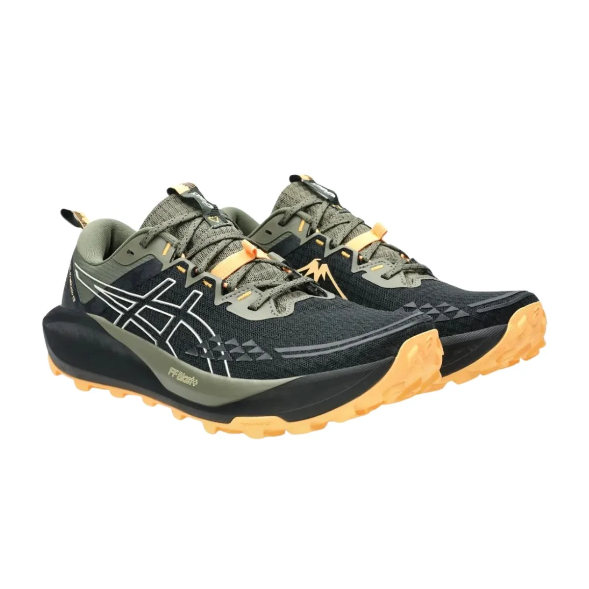 Tênis Trail Masculino Asics Gel Trabuco 13 Preto E Verde Preto/Verde/Laranja 2