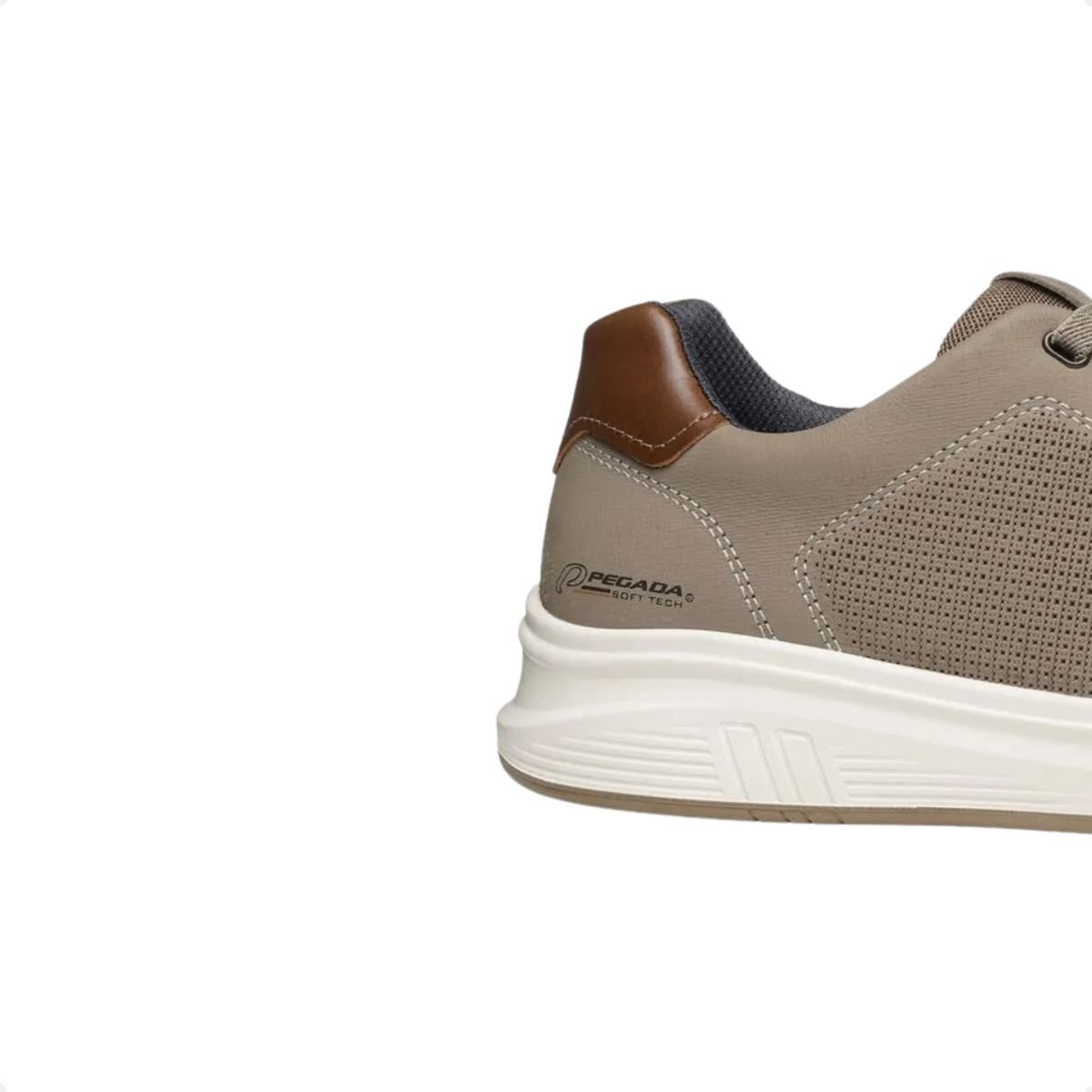 Tênis Casual Pegada Masculino Em Couro Areia Areia 6