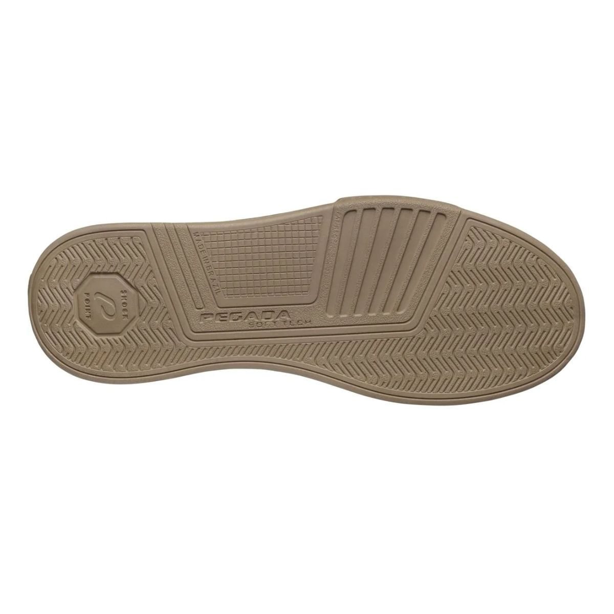 Tênis Casual Pegada Masculino Em Couro Pinhão Marrom 4