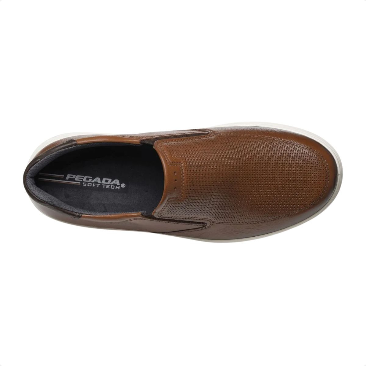 Tênis Casual Pegada Masculino Em Couro Pinhão Pinhão 5