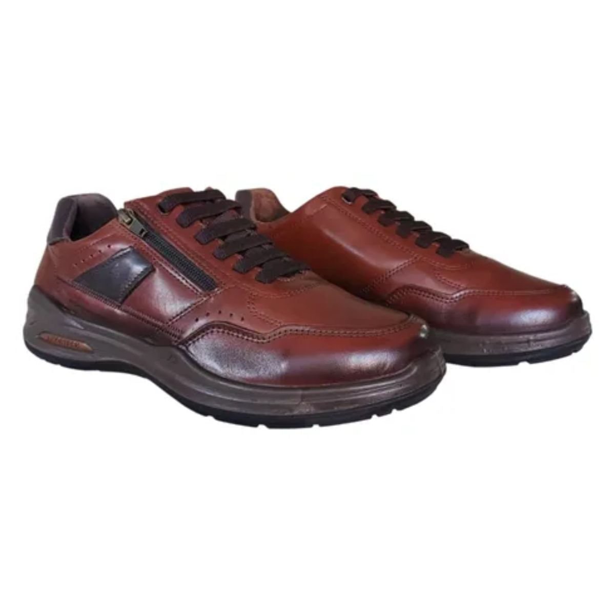 Pegada Sapatenis Masculino Em Couro Marrom 2