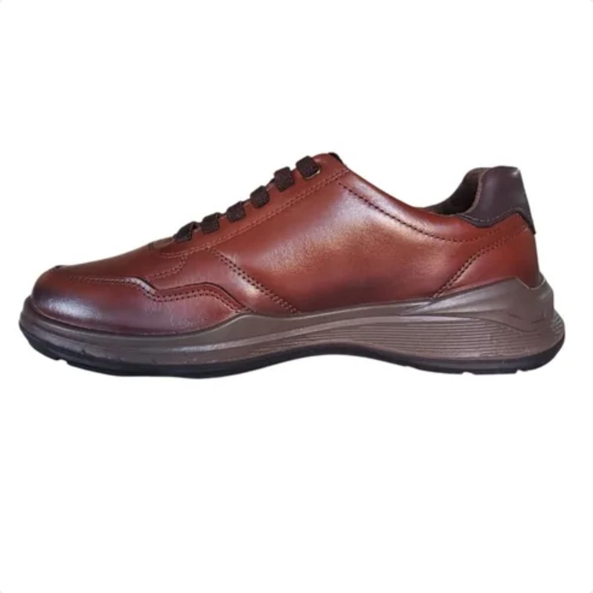 Pegada Sapatenis Masculino Em Couro Marrom 4