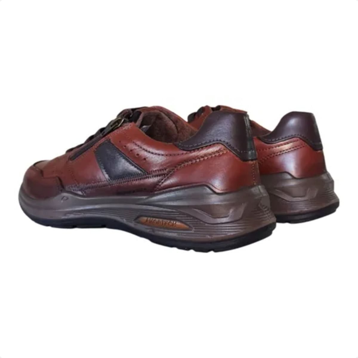 Pegada Sapatenis Masculino Em Couro Marrom 6