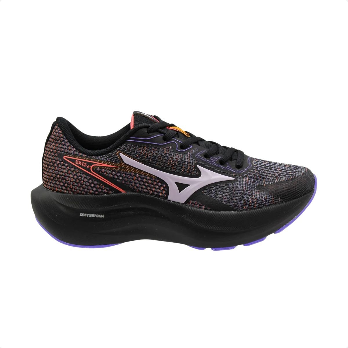 Tênis Running Feminino Mizuno Virtue 2 Preto Preto 1