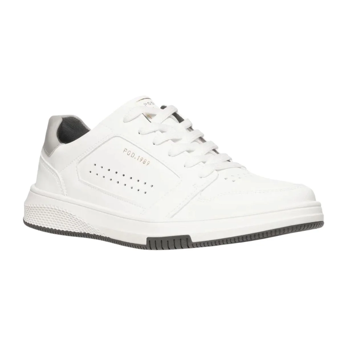 Sapatênis Pegada Masculino Em Microfibra Branco Branco 2